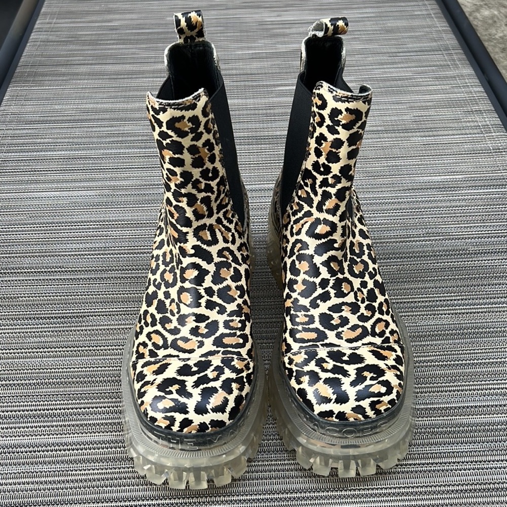 🎯Marc Jacobs The Stomper Boot Brown Black Leopard Multi EU37 US7